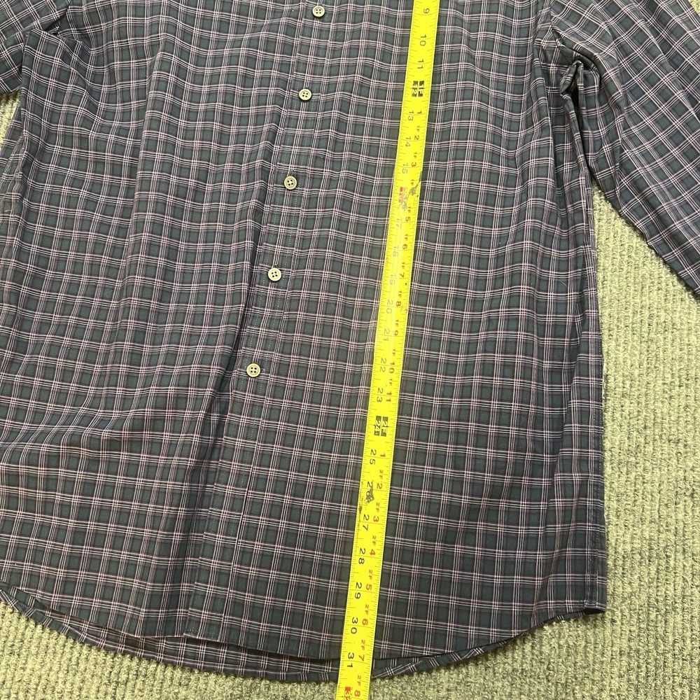 Jos A Bank Traveler Men Large Plaid Button Down‎ Shirt Travel Tech Tailored Fit - Picture 7 of 7